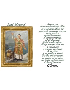 Autocollant bougie de neuvaine avec prière français - Saint Bernard