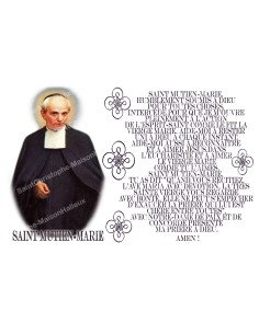 Autocollant bougie de neuvaine avec prière français - Saint Mutien Marie