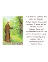 Autocollant bougie de neuvaine avec prière français - Saint François d'Assise
