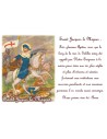 Autocollant bougie de neuvaine avec prière français - Saint Jacques Majeur