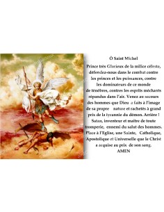 Autocollant bougie de neuvaine avec prière français - Saint Michel 1