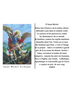 Autocollant bougie de neuvaine avec prière français - Saint Michel 2