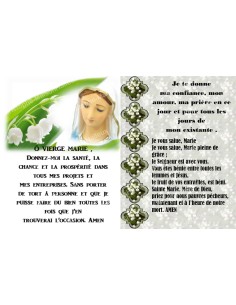 Autocollant bougie de neuvaine avec prière français -  Vierge Marie 4