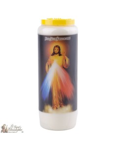 Novene Kerze - Weiss - "Erzengel Heiliger Michael" (Französisch)