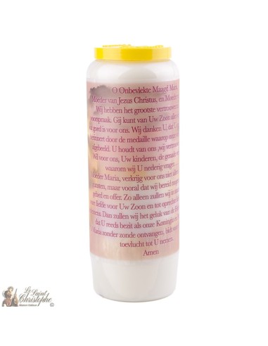 Bougies Neuvaines à Notre Dame de la médaille miraculeuse - prière néerlandais 