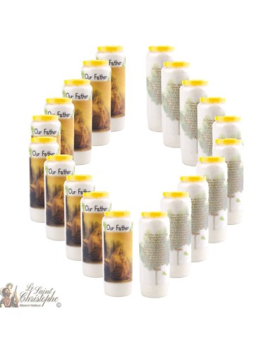 Bougies Neuvaines à  notre Père - prière Anglais