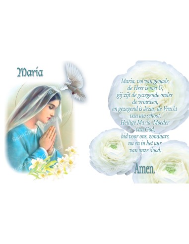 Autocollant bougie de neuvaine avec prière français - Marie 2