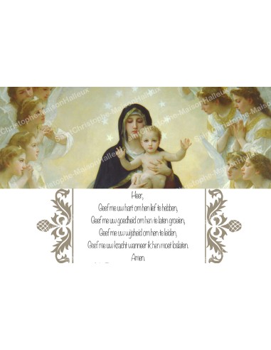 Autocollant bougie de neuvaine avec prière néerlandais  - parents