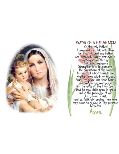 Autocollant bougie de neuvaine avec prière anglais - Future Maman