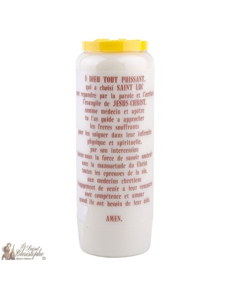 Candles Novena - White - "Saint Luc" (French)