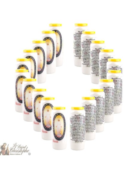 Candles Novena - White - "Mother of Mercy Pellevoisin" (French)