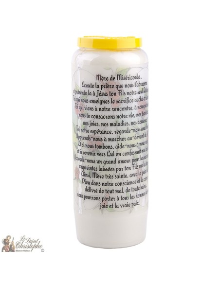 Candles Novena - White - "Mother of Mercy Pellevoisin" (French)