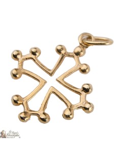 Croix avec Christ plaqué or 30 mm