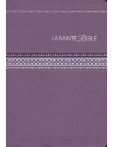 La Sainte Bible - Segond 1910 - Simili cuir mauve 