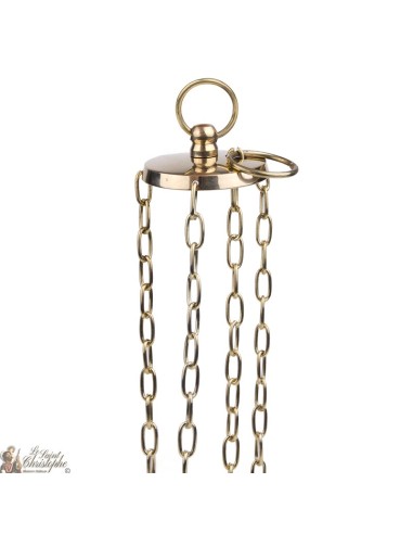 Wierookvat met ketting koperen