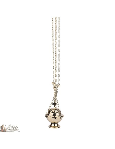 Wierookvat met ketting koperen