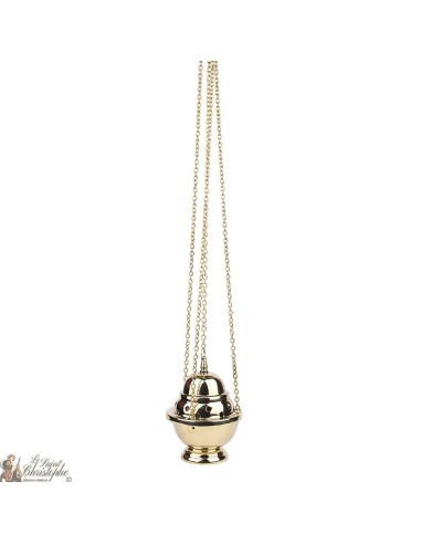 Wierookvat met ketting koperen