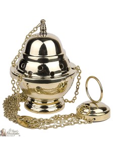 Wierookvat met ketting koperen