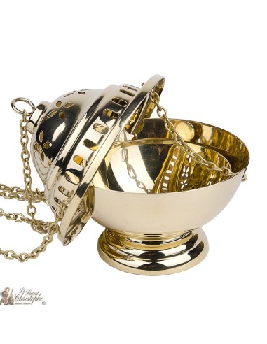 Wierookvat met ketting koperen