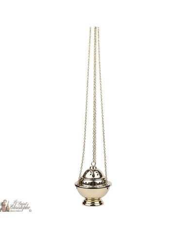 Wierookvat met ketting koperen