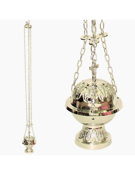 Carved censer copper - Height 19 cm