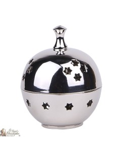 Encensoir boule argentée étoilé 2