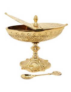 carved incense container with two covers