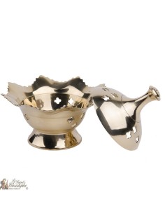 Censer carved copper flowers 2