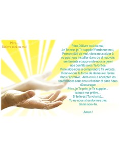 Pegatina francés con la oración – Padre, sálvame