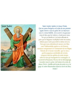 Autocollant bougie de neuvaine avec prière  français - Saint André