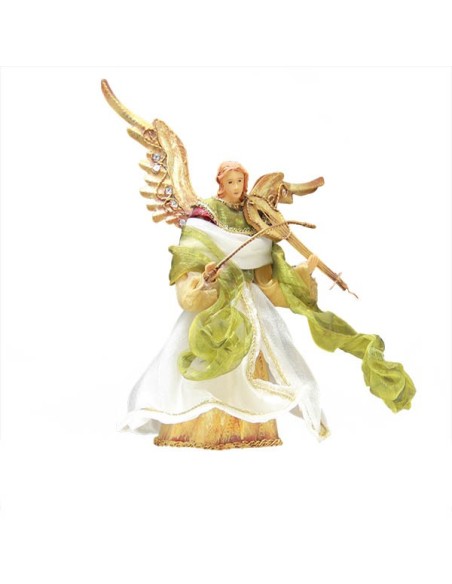 Ange en métal couleur doré et tissus