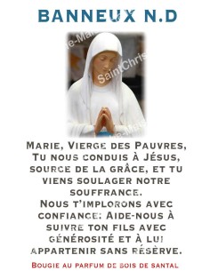 Autocollants Rectangulaires de la Vierge de Banneux 8 pièces