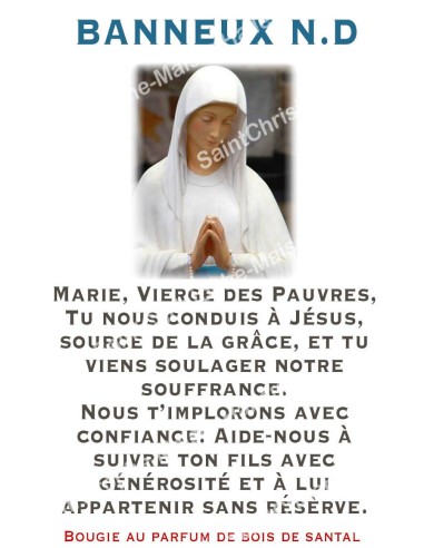 Autocollants Rectangulaires de la Vierge de Banneux 8 pièces