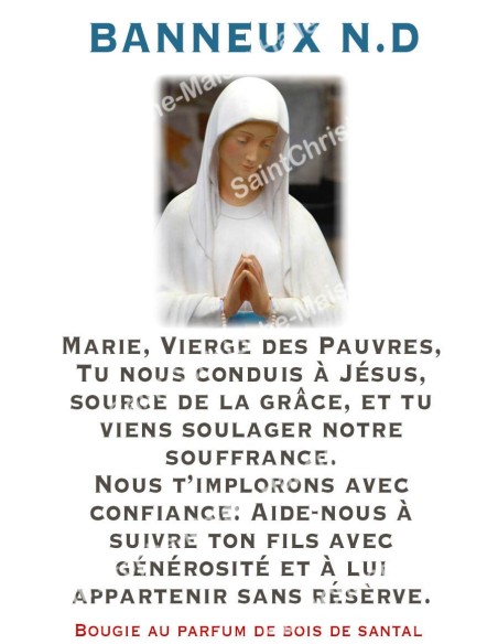 Autocollants Rectangulaires - "Banneux 2" - 8 pièces - Français