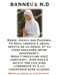 Autocollants Rectangulaires de la Vierge de Banneux 8 pièces