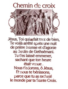 Autocollants Rectangulaires - "Chemin de croix" - 8 pièces - Français