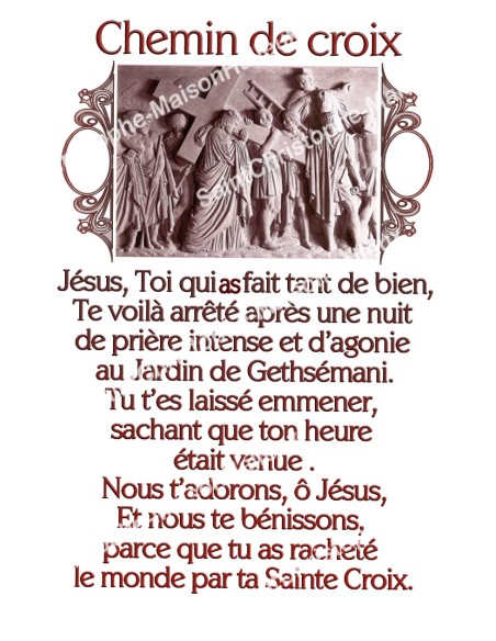 Autocollants Rectangulaires - "Chemin de croix" - 8 pièces - Français