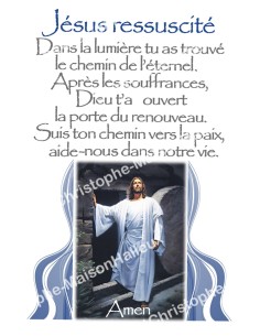Autocollants Rectangulaires - "Jésus réssuscité" - 8 pièces - Français