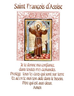 Autocollants Rectangulaires - "Saint Francois d'Assise" - 8 pièces - Français