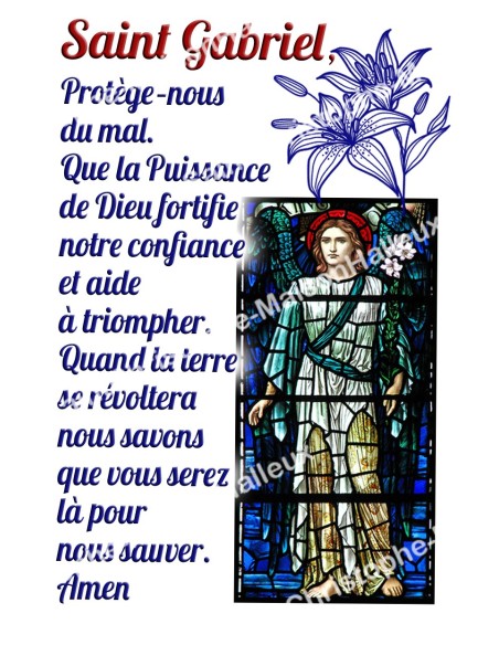 Autocollants Rectangulaires - "Saint Gabriel" - 8 pièces - Français