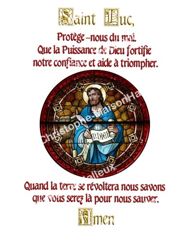 Autocollants Rectangulaires - "Saint Luc" - 8 pièces - Français