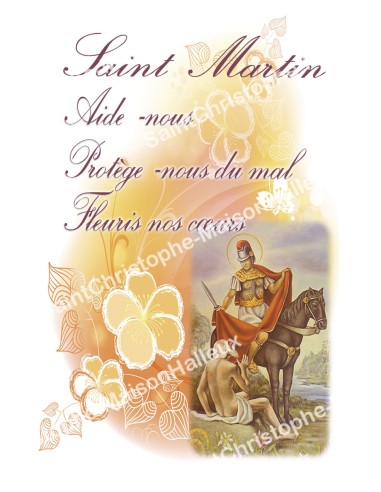 Autocollants Rectangulaires - "Saint Martin - 1" - 8 pièces - Français