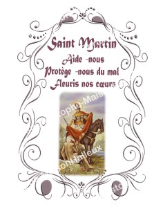 Autocollants Rectangulaires - "Saint Martin - 3" - 8 pièces - Français