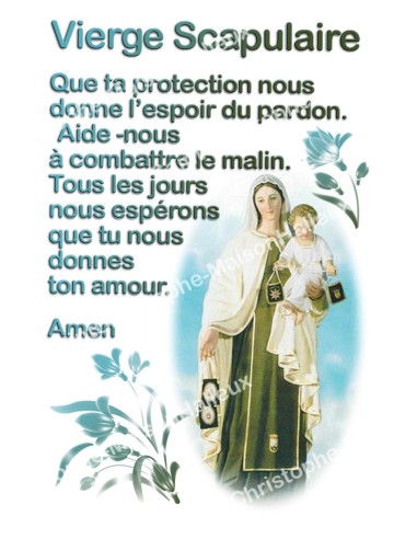 Autocollants Rectangulaires de la Vierge de Banneux 8 pièces