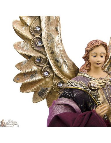 Angelo metallo rosso e tessuti