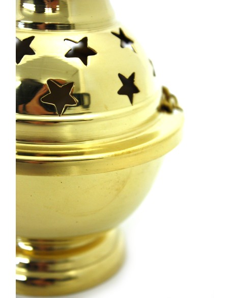 Copper censer carved with star hanging