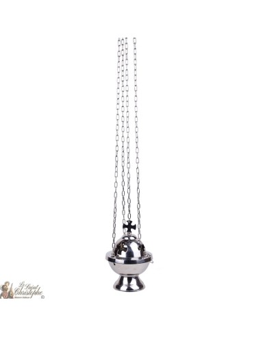 Censer cross supsendre silver color metal