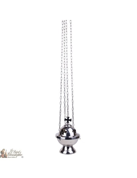 Censer cross supsendre silver color metal