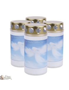 Buiten kaarsen met Blue Angel - Bedekt - French gebed