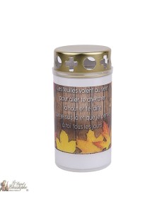 Outdoor candles pink angel for cemeteries - French prayer 2